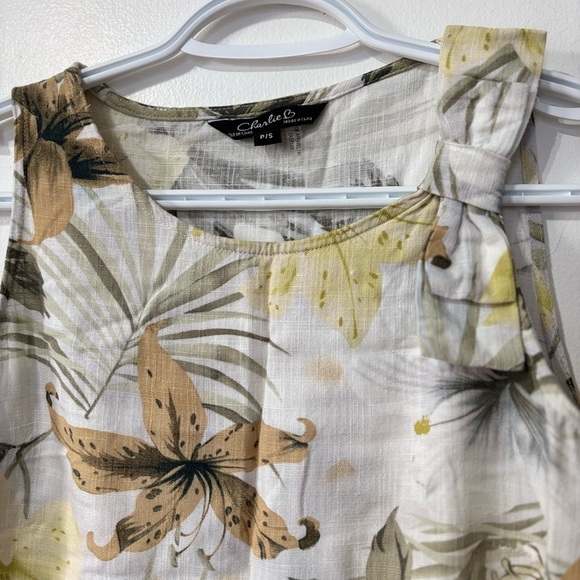 🎉4/30$🎉 Floral Linen-Blend Sleeveless Dress – Size S 🌿 - Picture 2 of 4